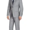 Bevagna Collection - Light Gray 100% Virgin Wool Regular Fit Pick Stitched 2 Piece Suit