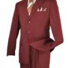 Mont Blanc Collection - Regular Fit Suit 3 Button 2 Piece In Burgundy 2 Mont Blanc Collection - Regular Fit Suit 3 Button 2 Piece In Burgundy -Sapphire Dress Shop 3pp burgundy1