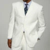 Mont Blanc Collection - Regular Fit Suit 3 Button 2 Piece In White 1 Mont Blanc Collection - Regular Fit Suit 3 Button 2 Piece In White -Sapphire Dress Shop 3pp white