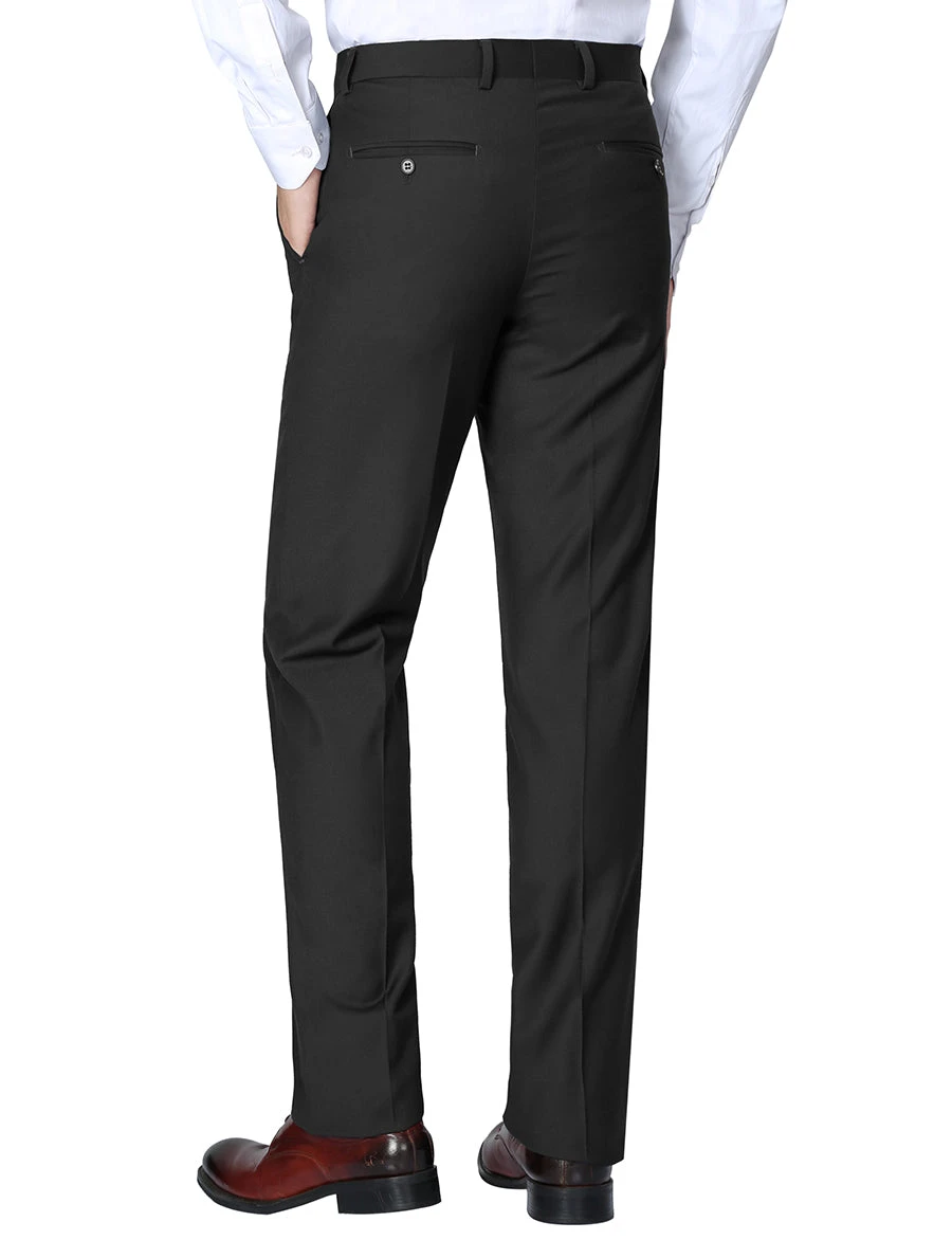 Dress Pants Regular Leg Un-Hemmed Bottoms In Black 4 Dress Pants Regular Leg Un-Hemmed Bottoms In Black - Image 2