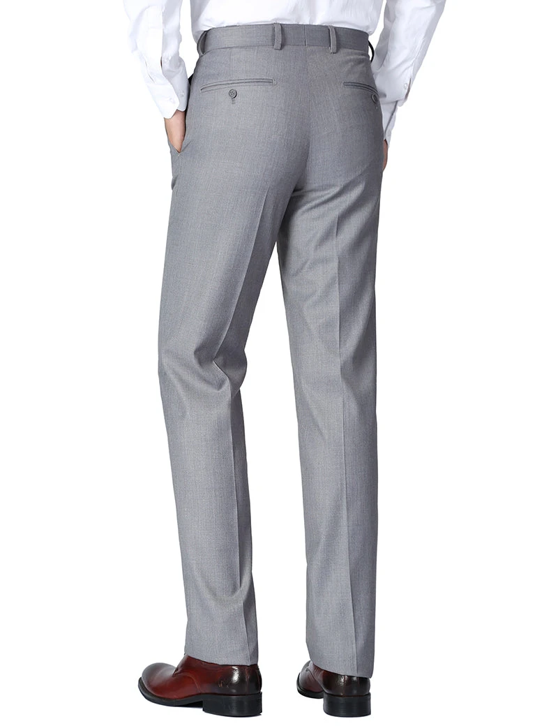 Dress Pants Regular Leg Un-Hemmed Bottoms In Gray 4 Dress Pants Regular Leg Un-Hemmed Bottoms In Gray - Image 2