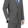 Trevi Collection - 2 Piece Suit 2 Buttons Windowpane Regular Fit In Gray 1 Trevi Collection - 2 Piece Suit 2 Buttons Windowpane Regular Fit In Gray -Sapphire Dress Shop 4Z8A0880s