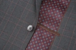 Trevi Collection - 2 Piece Suit 2 Buttons Glen Plaid Regular Fit In Gray -Sapphire Dress Shop 4Z8A1036s