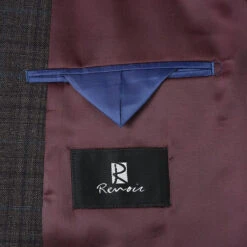 (52L) Wool Blend Regular Fit Checked Blazer In Brown -Sapphire Dress Shop 4Z8A2056 1944x a304d8b8 97a2 41ae bacf 0e4aa63d6025