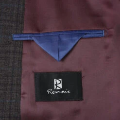 Wool Blend Regular Fit Checked Blazer In Brown -Sapphire Dress Shop 4Z8A2056 1944x cbcac334 b9cf 4d19 a4c0 e189e52cef43