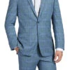 Regular Fit 2 Piece Suit Glen Plaid In Blue -Sapphire Dress Shop 4Z8A4041s