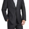 100% Virgin Wool Regular Fit 2 Piece Suit 2 Button In Charcoal -Sapphire Dress Shop 4Z8A4132s