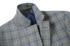 100% Wool Regular Fit 2 Piece Windowpane Dress Suit In Gray 12 100% Wool Regular Fit 2 Piece Windowpane Dress Suit In Gray -Sapphire Dress Shop 4Z8A7605