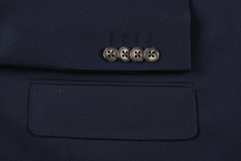 (42R) Wool Regular Fit Blazer Solid Color In Black 6 (42R) Wool Regular Fit Blazer Solid Color In Black - Image 4