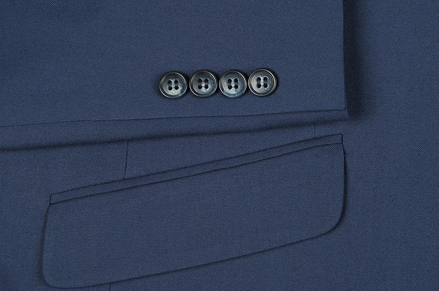 (50R) Performance Stretch Suit 2 Piece Slim Fit In Blue 6 (50R) Performance Stretch Suit 2 Piece Slim Fit In Blue - Image 4