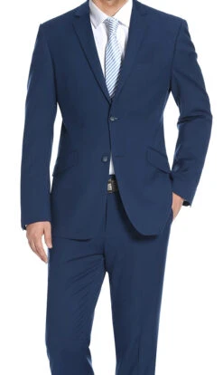 (50R) Performance Stretch Suit 2 Piece Slim Fit In Blue