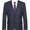 Classic Regular Fit 3-Piece Wool Stretch Checked Suits In Chocolate