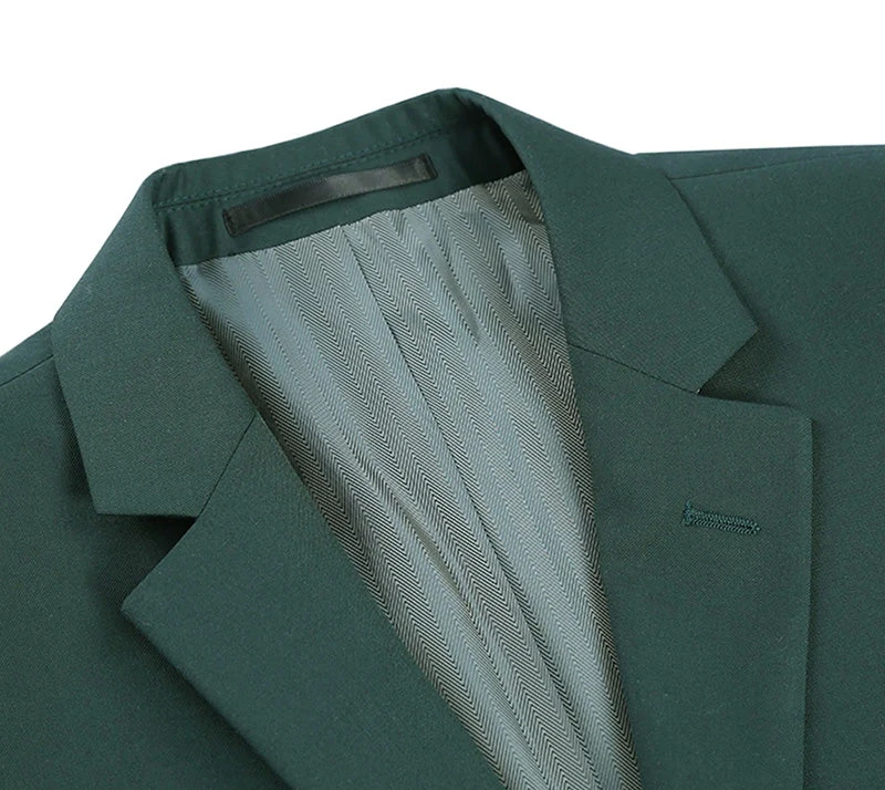 Vanderbilt Collection- Classic 2 Piece Suit 2 Buttons Regular Fit In Green 5 Vanderbilt Collection- Classic 2 Piece Suit 2 Buttons Regular Fit In Green - Image 3