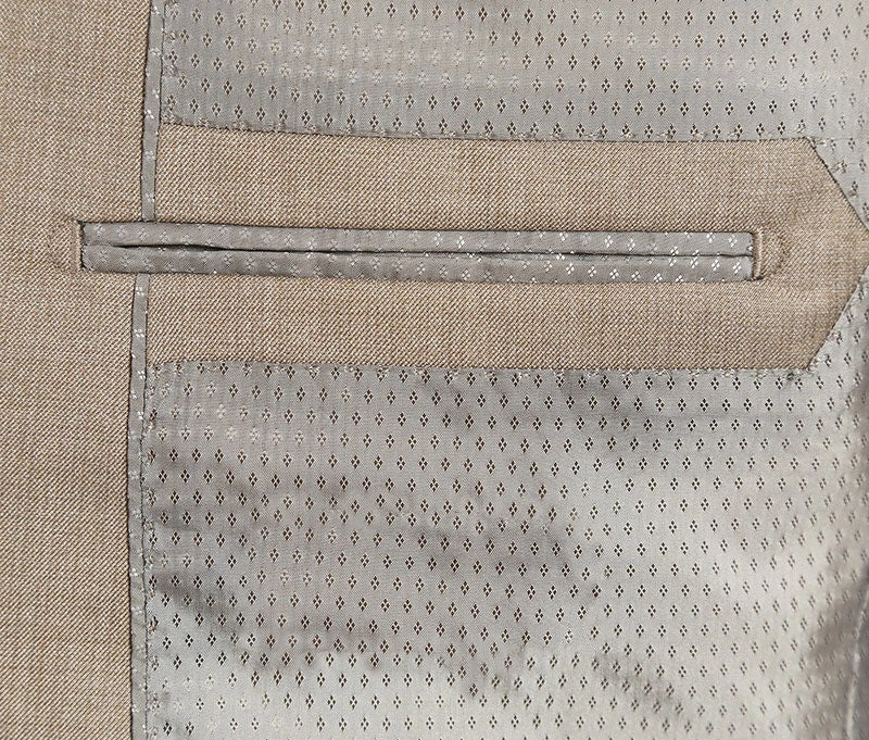 Vanderbilt Collection- Classic 2 Piece Suit 2 Buttons Regular Fit In Taupe 7 Vanderbilt Collection- Classic 2 Piece Suit 2 Buttons Regular Fit In Taupe - Image 5