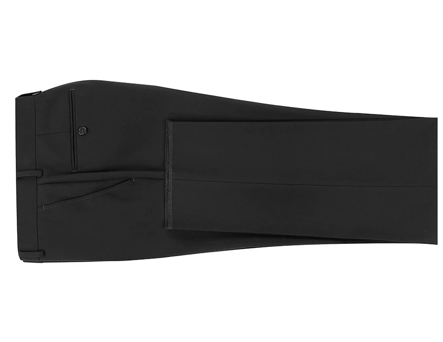 Dress Pants Regular Leg Un-Hemmed Bottoms In Black 6 Dress Pants Regular Leg Un-Hemmed Bottoms In Black - Image 4