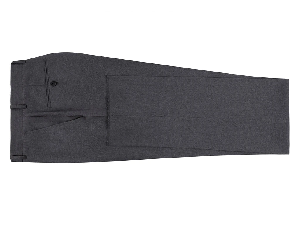Dress Pants Regular Leg Un-Hemmed Bottoms In Charcoal 5 Dress Pants Regular Leg Un-Hemmed Bottoms In Charcoal - Image 3