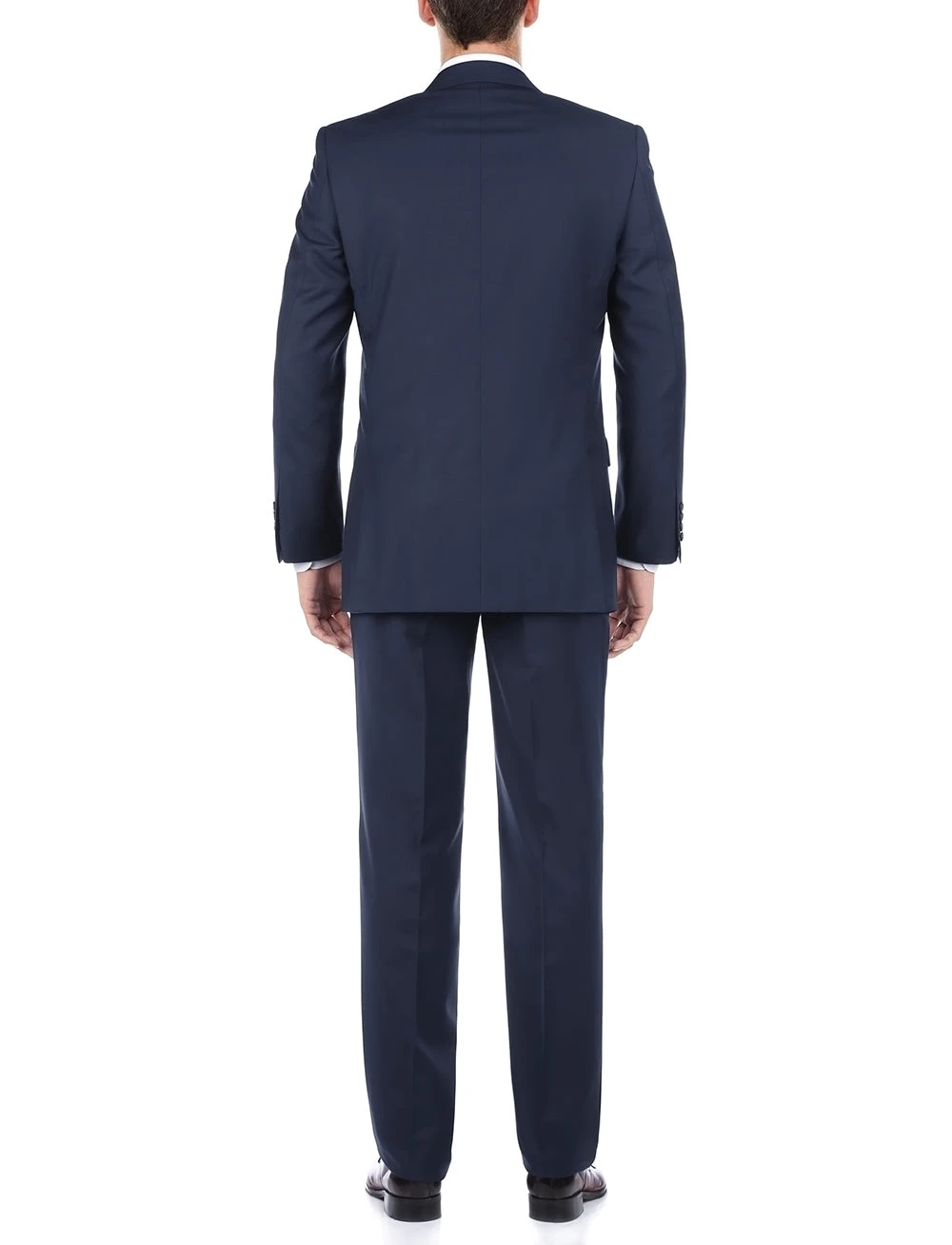 Bevagna Collection - Blue 100% Virgin Wool Regular Fit Pick Stitched 2 Piece Suit 5 Bevagna Collection - Blue 100% Virgin Wool Regular Fit Pick Stitched 2 Piece Suit - Image 3