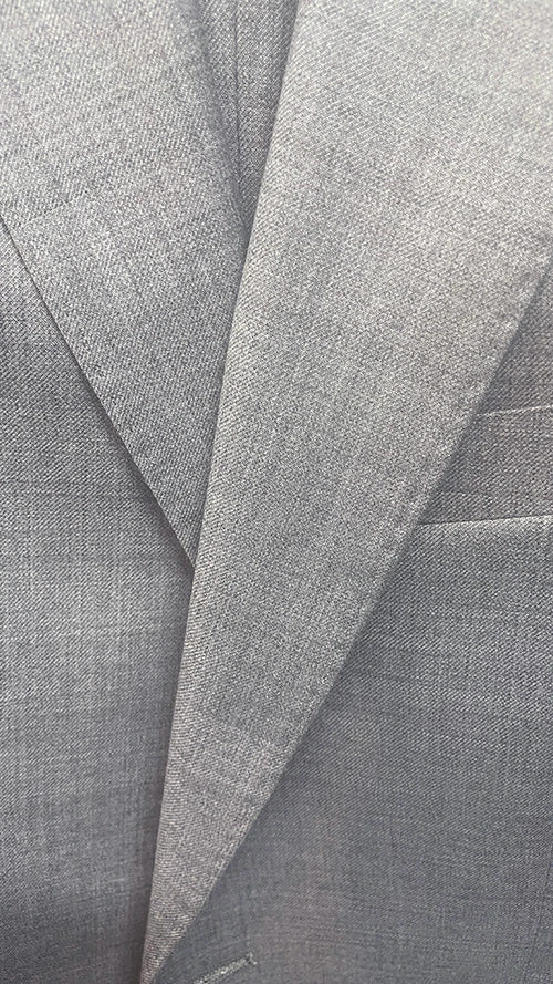 Bevagna Collection - Light Gray 100% Virgin Wool Regular Fit Pick Stitched 2 Piece Suit 4 Bevagna Collection - Light Gray 100% Virgin Wool Regular Fit Pick Stitched 2 Piece Suit - Image 2