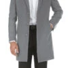English Laundry Light Gray Fall/Winter Essential Slim Fit Overcoat Wool Blend -Sapphire Dress Shop 53 01 092 1