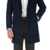 English Laundry Navy Fall/Winter Essential Slim Fit Overcoat Wool Blend -Sapphire Dress Shop 53 01 410 1