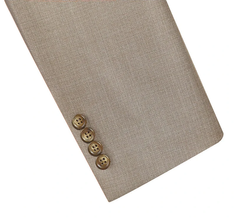 Vanderbilt Collection- Classic 2 Piece Suit 2 Buttons Regular Fit In Taupe 6 Vanderbilt Collection- Classic 2 Piece Suit 2 Buttons Regular Fit In Taupe - Image 4