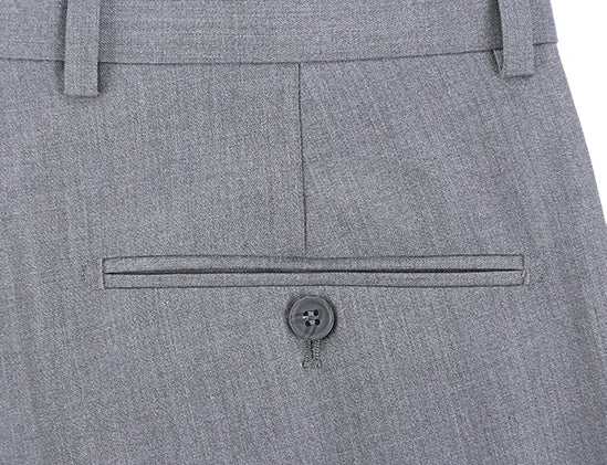 Dress Pants Regular Leg Un-Hemmed Bottoms In Gray 5 Dress Pants Regular Leg Un-Hemmed Bottoms In Gray - Image 3