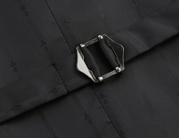 Vanderbilt Collection- Classic Dress Vest 5 Buttons Regular Fit In Charcoal 7 Vanderbilt Collection- Classic Dress Vest 5 Buttons Regular Fit In Charcoal - Image 5