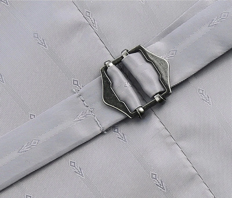 Vanderbilt Collection- Classic Dress Vest 5 Buttons Regular Fit In Gray 8 Vanderbilt Collection- Classic Dress Vest 5 Buttons Regular Fit In Gray - Image 6