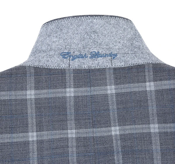 English Laundry 2-Piece Gray Plaid Wool Blend Slim Fit Suit 8 English Laundry 2-Piece Gray Plaid Wool Blend Slim Fit Suit - Image 6