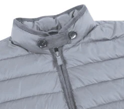 Gray Regular Classic Fit Goose Down Vest -Sapphire Dress Shop 831 2 3