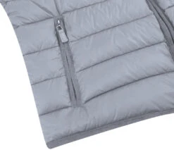 Gray Regular Classic Fit Goose Down Vest -Sapphire Dress Shop 831 2 4