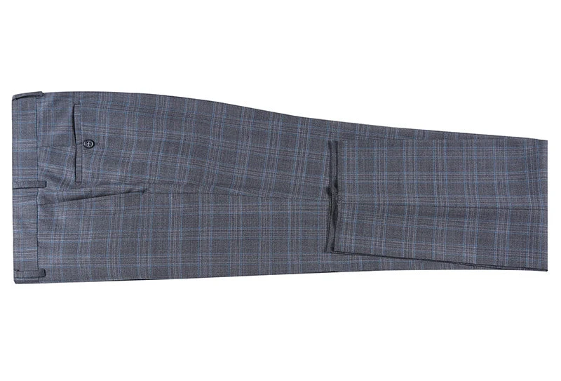 English Laundry 2-Piece Gray Plaid Wool Blend Slim Fit Dress Suit 13 English Laundry 2-Piece Gray Plaid Wool Blend Slim Fit Dress Suit - Image 11