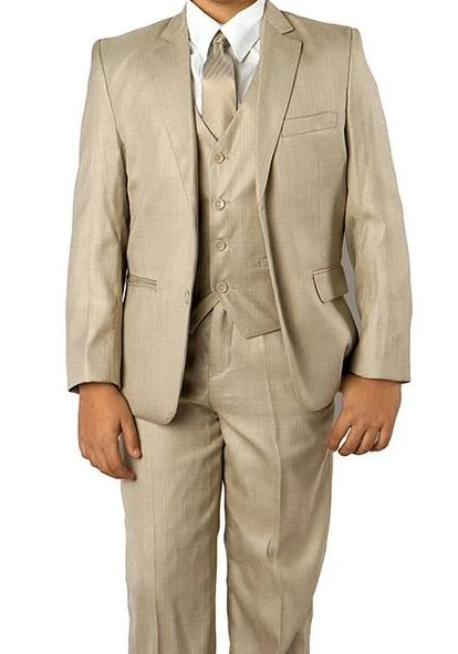 (18H) Classic Boy Suit 5 Piece Set Beige 3 (18H) Classic Boy Suit 5 Piece Set Beige