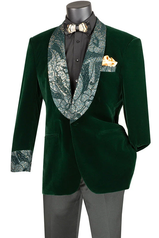 Emerald Green Regular Fit Velvet Jacket With Wide Shawl Lapel And Cuffs 3 Emerald Green Regular Fit Velvet Jacket With Wide Shawl Lapel And Cuffs