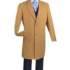 Wool & Cashmere Regular Fit Top Coat 38" Long In Camel 1 Wool & Cashmere Regular Fit Top Coat 38" Long In Camel -Sapphire Dress Shop CL38 CAMEL 1