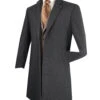 Wool & Cashmere Regular Fit Top Coat 38" Long In Charcoal 1 Wool & Cashmere Regular Fit Top Coat 38" Long In Charcoal -Sapphire Dress Shop CL38 CHARCOAL 1