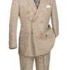 Alexander Collection - Beige Double Breasted 2 Piece Suit Regular Fit Tone On Tone Windowpane 2 Alexander Collection - Beige Double Breasted 2 Piece Suit Regular Fit Tone On Tone Windowpane -Sapphire Dress Shop DRW 2 BEIGE 2JPG