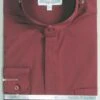 Basic Banded Collar Dress Shirt In Burgundy 1 Basic Banded Collar Dress Shirt In Burgundy -Sapphire Dress Shop DS3001C BURGUNDY