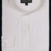 Basic Banded Collar Dress Shirt In Ivory -Sapphire Dress Shop DS3001C IVORY