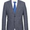 English Laundry 2-Piece Gray With Blue Windowpane Suit Wool Blend -Sapphire Dress Shop EL72 52 400