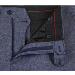 English Laundry 2-Piece Gray With Blue Windowpane Suit Wool Blend 13 English Laundry 2-Piece Gray With Blue Windowpane Suit Wool Blend -Sapphire Dress Shop EL72 52 400 5