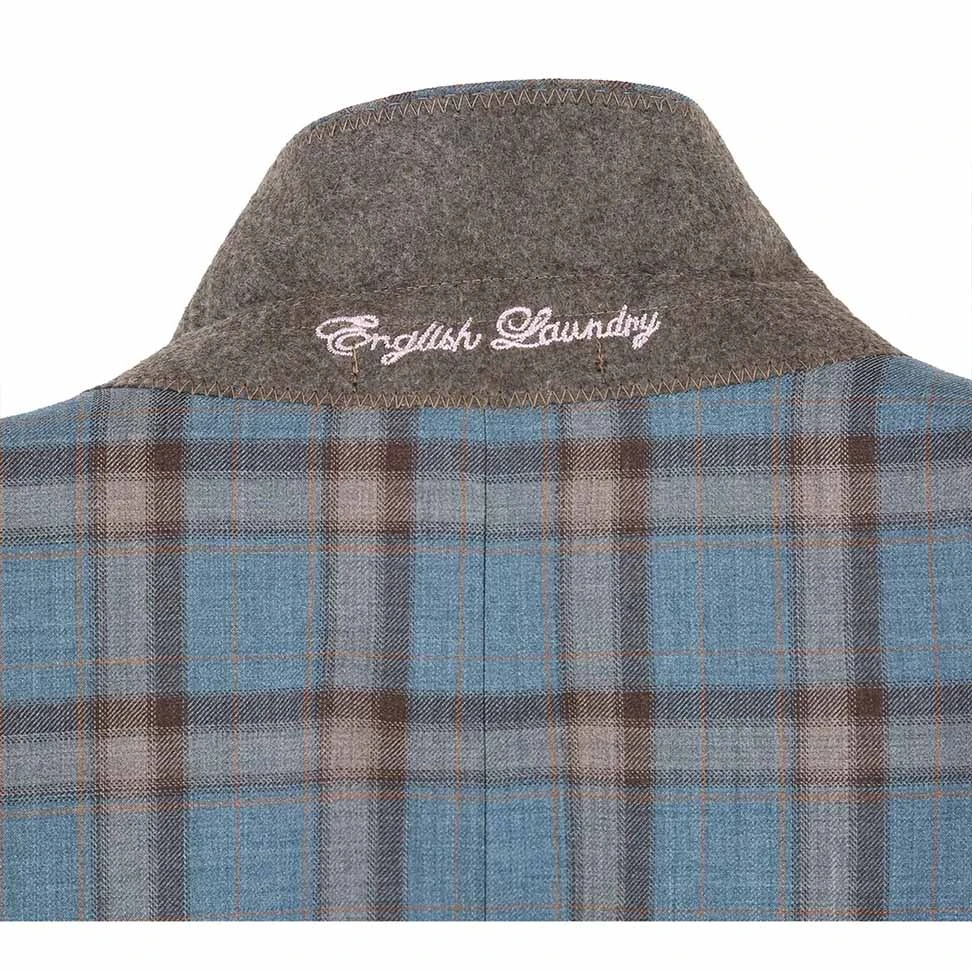 English Laundry 2-Piece Light Gray With Bronze Stereoscopic-Grid Suit Wool Blend 5 English Laundry 2-Piece Light Gray With Bronze Stereoscopic-Grid Suit Wool Blend - Image 3