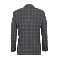 English Laundry 2-Piece Gray Check Peak Suit Wool Blend -Sapphire Dress Shop EL72 58 093 1