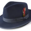 Navy Dress Hat Wool Wide Brim -Sapphire Dress Shop H 72 Navy S
