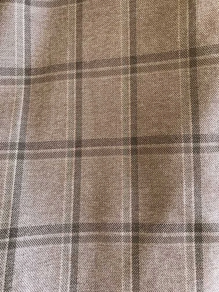 Atrani Collection - Regular Fit Windowpane Suit 3 Piece In Khaki 4 Atrani Collection - Regular Fit Windowpane Suit 3 Piece In Khaki - Image 2