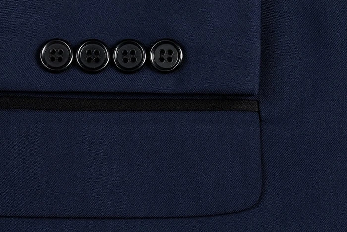 (38L) Blue 2 Piece Tuxedo Shawl Lapel Slim Fit 7 (38L) Blue 2 Piece Tuxedo Shawl Lapel Slim Fit - Image 5