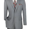 (40L) Regular Fit 2 Piece Suit 3 Button In Gray 1 (40L) Regular Fit 2 Piece Suit 3 Button In Gray -Sapphire Dress Shop M069 13