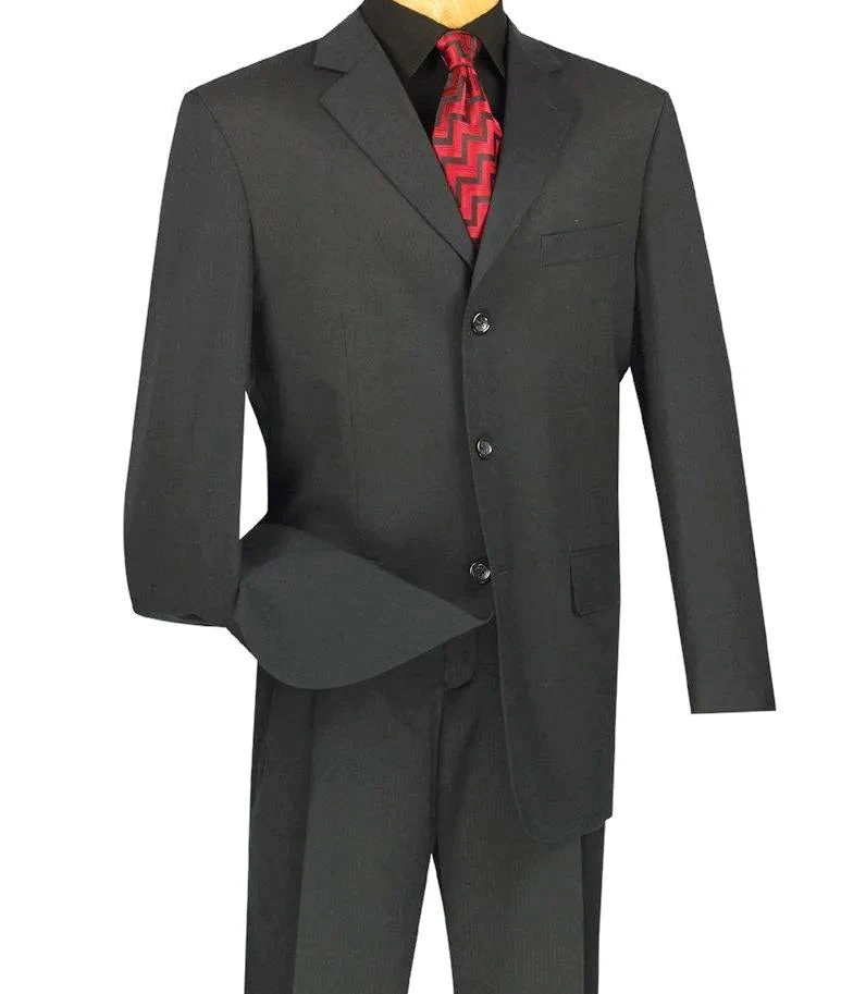 Regular Fit 2 Piece Suit 3 Button In Dark Gray 3 Regular Fit 2 Piece Suit 3 Button In Dark Gray
