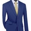 Blue Modern Fit 2 Piece Suit Textured Solid With Peak Lapel 2 Blue Modern Fit 2 Piece Suit Textured Solid With Peak Lapel -Sapphire Dress Shop M2TR BLUE