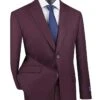 Maroon Modern Fit 2 Piece Suit Textured Solid With Peak Lapel -Sapphire Dress Shop M2TR BUG